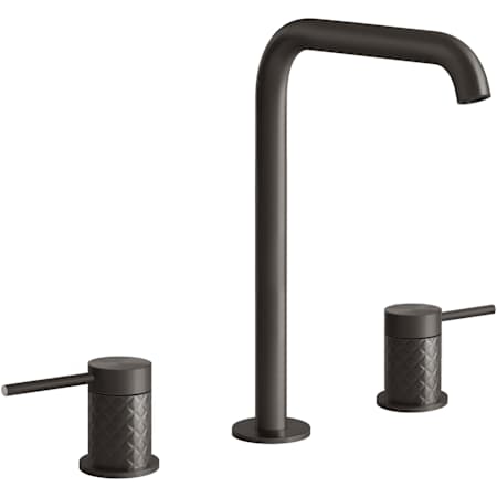 Finish: Gessi Gessi 316 1.2 GPM Tall Widespread Bathroom Faucet from the Intreccio Series Black Metal Brushed PVD