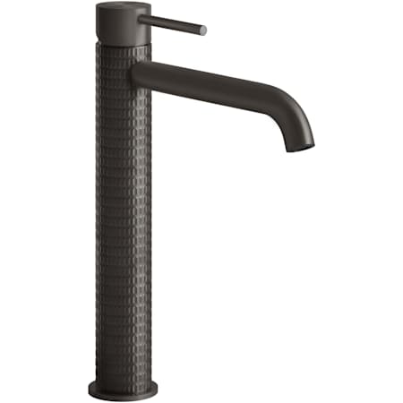 Finish: Gessi Gessi 316 1.2 GPM Single Hole Tall Bathroom Faucet with Extended Spout from the Meccanica Series Black Metal Brushed PVD