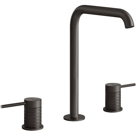 Finish: Gessi Gessi 316 1.2 GPM Tall Widespread Bathroom Faucet from the Meccanica Series Black Metal Brushed PVD