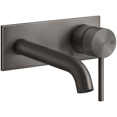 Finish: Gessi Gessi 316 1.2 GPM Wall Mounted Centerset Bathroom Faucet from the Meccanica Series Black Metal Brushed PVD