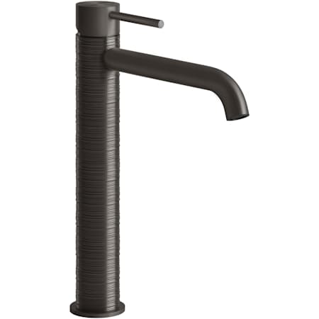 Finish: Gessi Gessi 316 1.2 GPM Single Hole Tall Bathroom Faucet with Extended Spout from the Trame Series Black Metal Brushed PVD