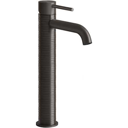 Finish: Gessi Gessi 316 1.2 GPM Single Hole Tall Bathroom Faucet from the Trame Series Black Metal Brushed PVD