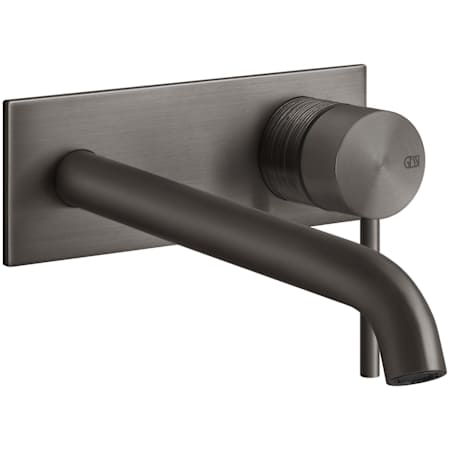 Finish: Gessi Gessi 316 1.2 GPM Wall Mounted Centerset Bathroom Faucet with Extended Spout from the Trame Series Black Metal Brushed PVD