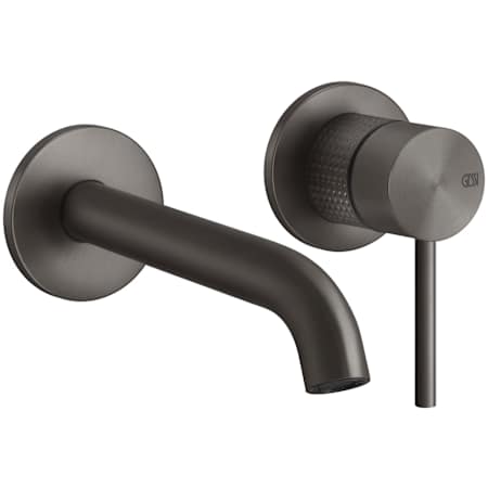 Finish: Gessi Gessi 316 1.2 GPM Wall Mounted Widespread Single Handle Bathroom Faucet with Extended Spout from the Cesello Series Black Metal Brushed PVD