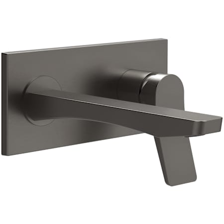 Finish: Gessi Rilievo 1.2 GPM Wall Mounted Centerset Bathroom Faucet Black Metal Brushed PVD