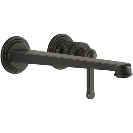 Finish: Gessi Venti20 1.2 GPM Wall Mounted Widespread Single Handle Bathroom Faucet Aged Bronze