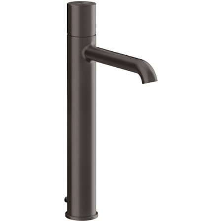 Finish: Gessi Habito 1.2 GPM Single Hole Tall Bathroom Faucet with Pop-Up Drain Assembly from the Unito Series Black Metal Brushed PVD