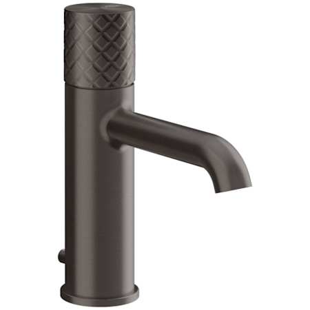 Finish: Gessi Habito 1.2 GPM Single Hole Bathroom Faucet with Pop-Up Drain Assembly from the Intreccio Series Black Metal Brushed PVD