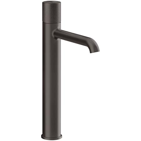 Finish: Gessi Habito 1.2 GPM Single Hole Tall Bathroom Faucet from the Cesello Series Black Metal Brushed PVD