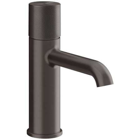 Finish: Gessi Habito 1.2 GPM Single Hole Bathroom Faucet from the Diamantato Series Black Metal Brushed PVD