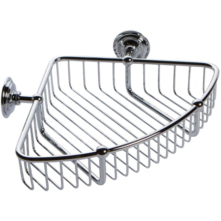 Ginger 9" Corner Basket from the London Terrace Collection Polished Chrome