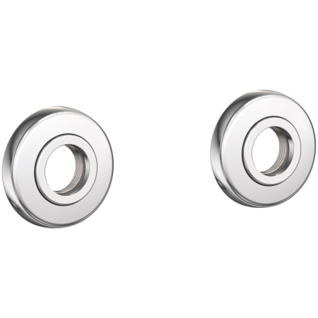 Ginger Hotelier Grab Bar Decorative Rings and Mounting Kit Polished Chrome
