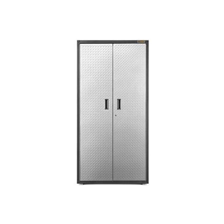 Gladiator 36 Wide x 72 Tall 2 Door Storage Cabinet Silver Tread