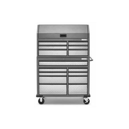 Gladiator Premier 41 Inch 15 Drawer Mobile Tool Chest Combo Hammered Granite