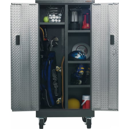 Gladiator Premier 30 Inch Wide Pre-Assembled Tall Gear Locker Silver Tread