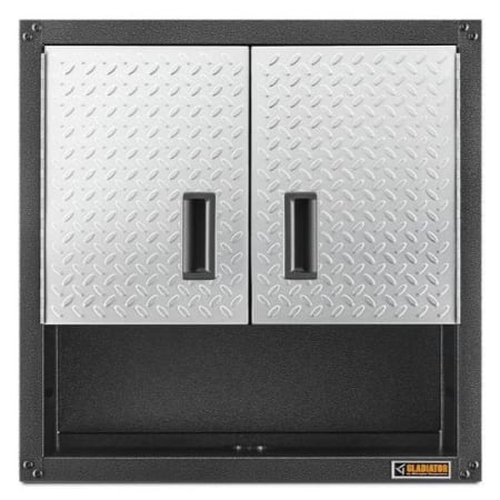 Gladiator 28 Wide x 28 Tall 2 Door Storage Cabinet Silver Tread