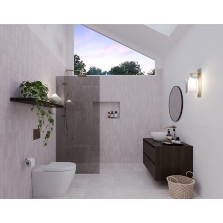 Glass Warehouse Ursa 78" High x 30" Wide Shower Screen Frameless Shower Door with Grey Tinted Glass Brushed Bronze