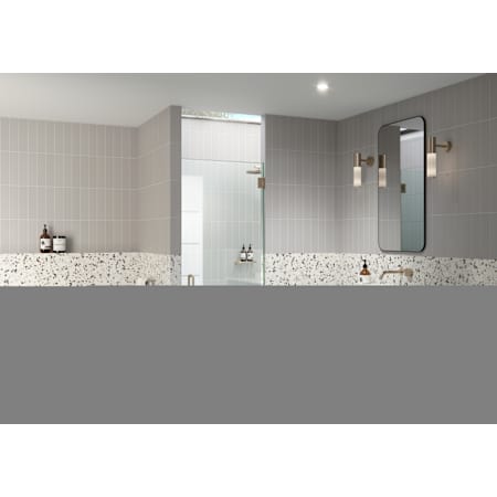 Glass Warehouse Albedo 78" High x 24-3/4" Wide Hinged Frameless Shower Door with Clear Glass Brushed Bronze