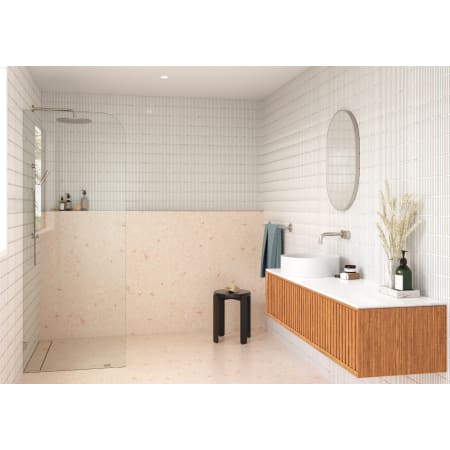 Glass Warehouse Solaris 78" High x 38" Wide Shower Screen Frameless Shower Door with Clear Glass Brushed Nickel