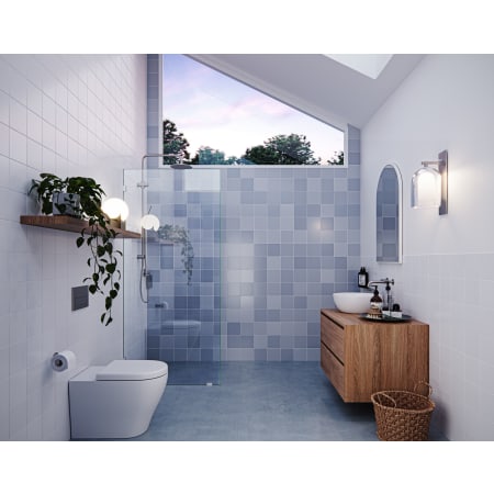 Glass Warehouse Vela 78" High x 31" Wide Shower Screen Frameless Shower Door with Clear Glass Brushed Nickel