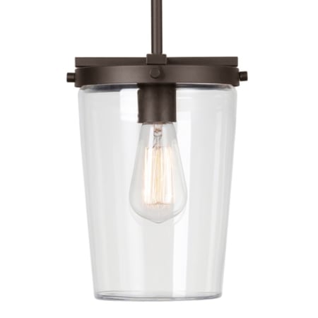 Globe Electric 7" Wide LED Outdoor Mini Pendant Bronze