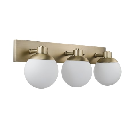Globe Electric Portland 3 Light 32" Wide Bathroom Vanity Light Brass