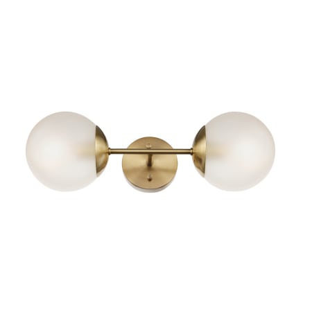 Globe Electric Celestia 2 Light 20" Wide Vanity Light Matte Brass