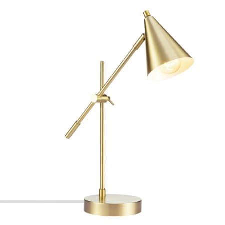 Globe Electric Tacoma 20" Tall Boom Arm Desk Lamp Matte Brass