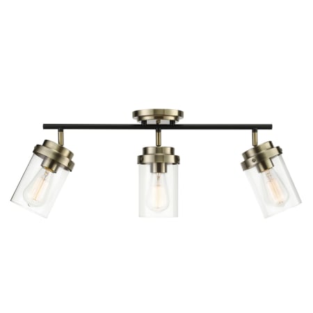 Globe Electric Adelaide 3 Light 5" Long Track Kit Antique Brass