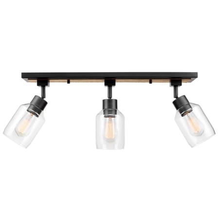 Globe Electric Griffith 3 Light 25" Wide Accent Light Ceiling Fixture Matte Black