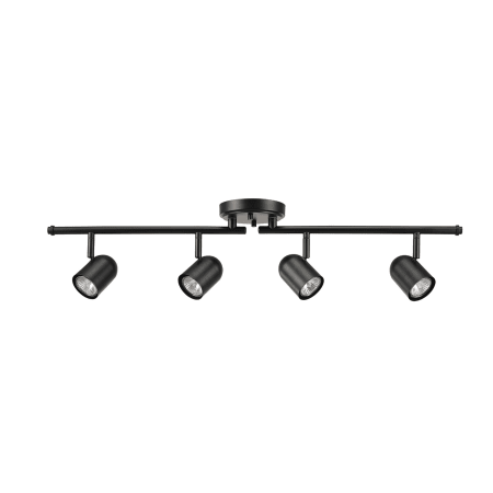 Globe Electric Roland 4 Light 32" Wide Fixed Rail Linear Ceiling Fixture Matte Black