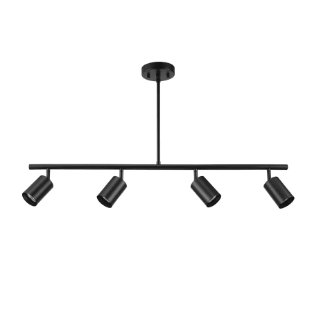 Globe Electric Willard 4 Light 35" Wide Fixed Rail Linear Ceiling Fixture Matte Black