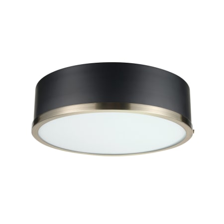 Globe Electric Selina 2 Light 14" Wide Flush Mount Drum Ceiling Fixture Matte Black