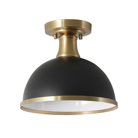 Globe Electric Beckett 10" Wide Semi-Flush Ceiling Fixture Matte Black