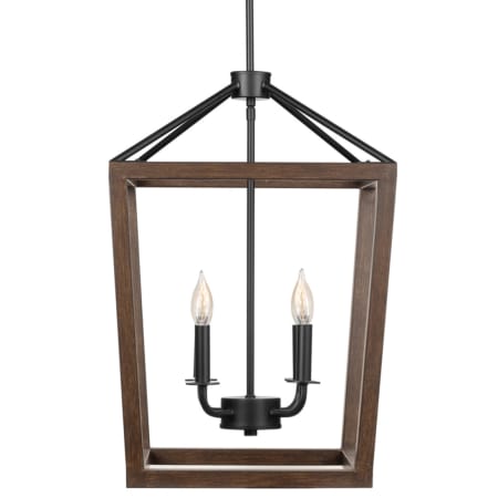 Globe Electric 4 Light 14" Wide LED Taper Candle Pendant Matte Black