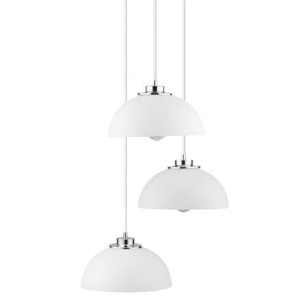 Globe Electric Tribeca 3 Light 16" Wide Multi Light Pendant Chrome