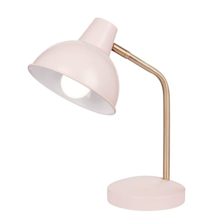 Globe Electric Novogratz 16" Tall Arc Desk Lamp Matte Rose / Matte Gold