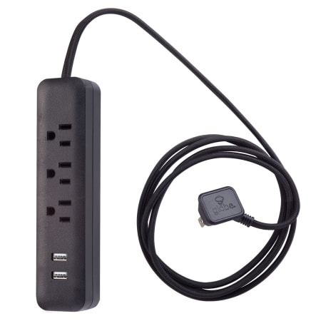 Globe Electric Designer 3-Outlet USB Surge Protector Power Strip with 2x USB Ports Black