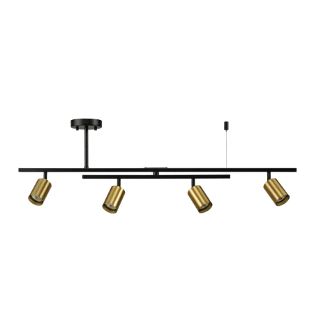 Globe Electric West 4 Light 5" Long Track Kit Brass
