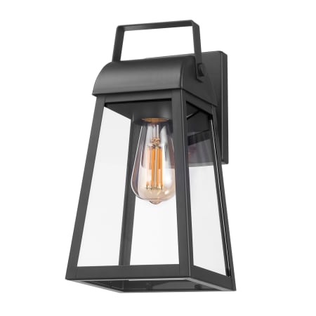 Globe Electric Shea 12" Tall Outdoor Wall Sconce Matte Black