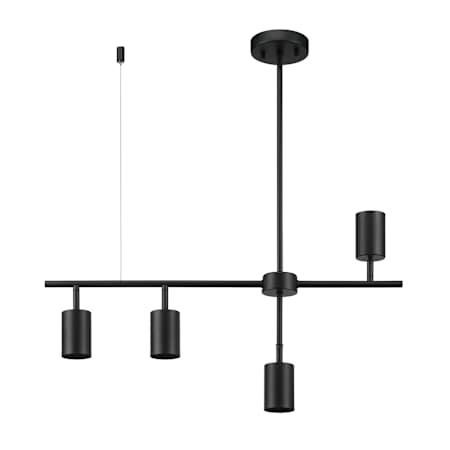 Globe Electric Hadid 4 Light 28" Wide Fixed Rail Linear Ceiling Fixture Matte Black