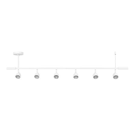 Globe Electric Eastwood 6 Light 57" Wide Fixed Rail Linear Ceiling Fixture Matte White