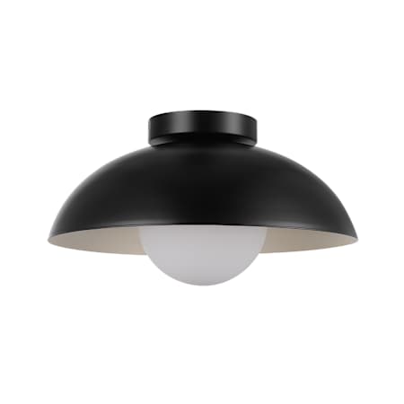 Globe Electric Selma 13" Wide Semi-Flush Ceiling Fixture Matte Black