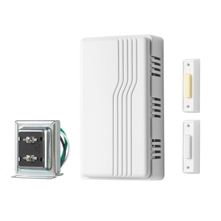 Globe Electric Heath Zenith Plastic Wired Contractor Doorbell Kit with Transformer, Chime, and 2 Push Buttons White