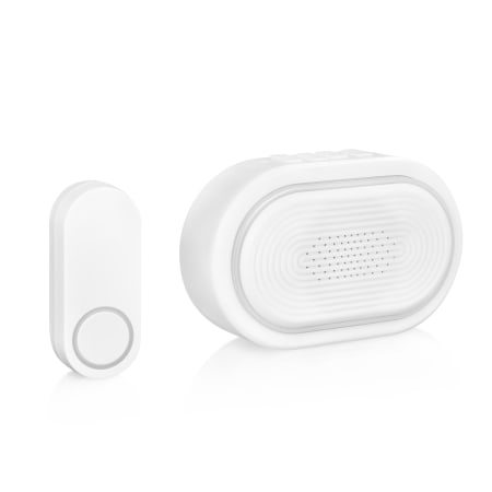 Globe Electric Heath Zenith Plastic Wireless Battery-Operated USB-Rechargeable Lighted Doorbell Kit (USB Cable Included) White