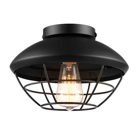 Globe Electric Sam 10" Wide Flush Mount Ceiling Fixture Matte Black