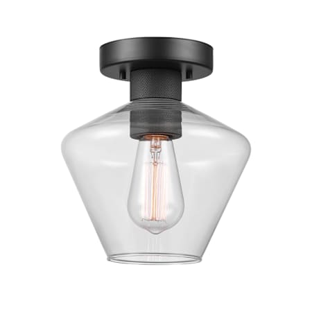 Globe Electric Harling 8" Wide Semi-flush Urn Ceiling Fixture Matte