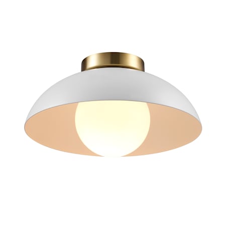 Globe Electric Selma 13" Wide Flush Mount Globe Ceiling Fixture Matte Black