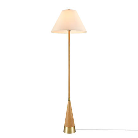 Globe Electric 63" Tall LED Torchiere Floor Lamp Wood