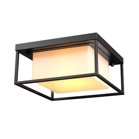 Globe Electric 10" Wide LED Flush Mount Outdoor Ceiling Fixture Matte Black